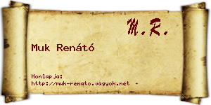 Muk Renátó névjegykártya